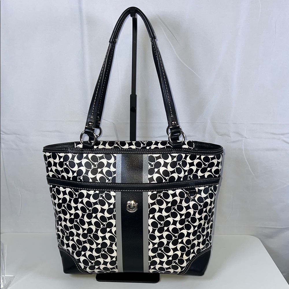 Coach 2010 Chelsea Heritage Signature Stripe Tote Bag